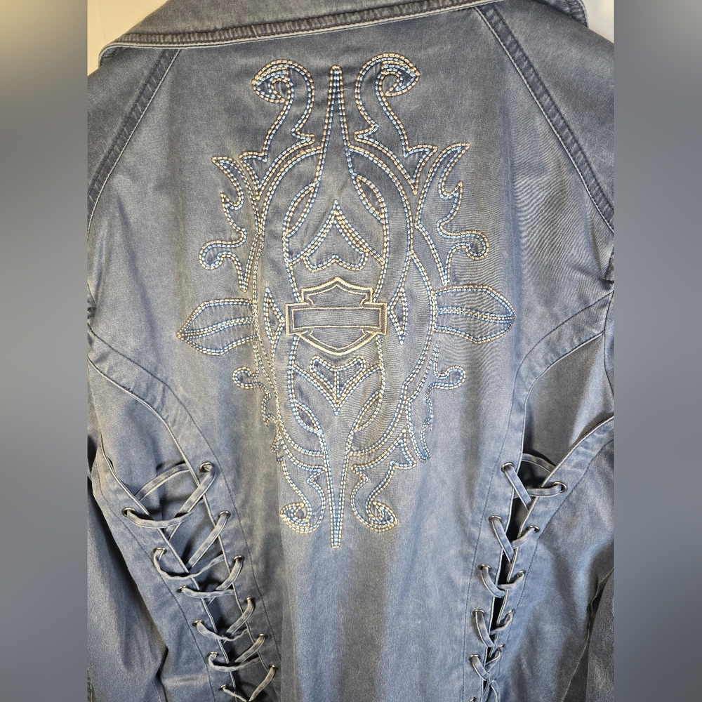 Harley-Davidson Blue Denim Jacket - Picture 15 of 16